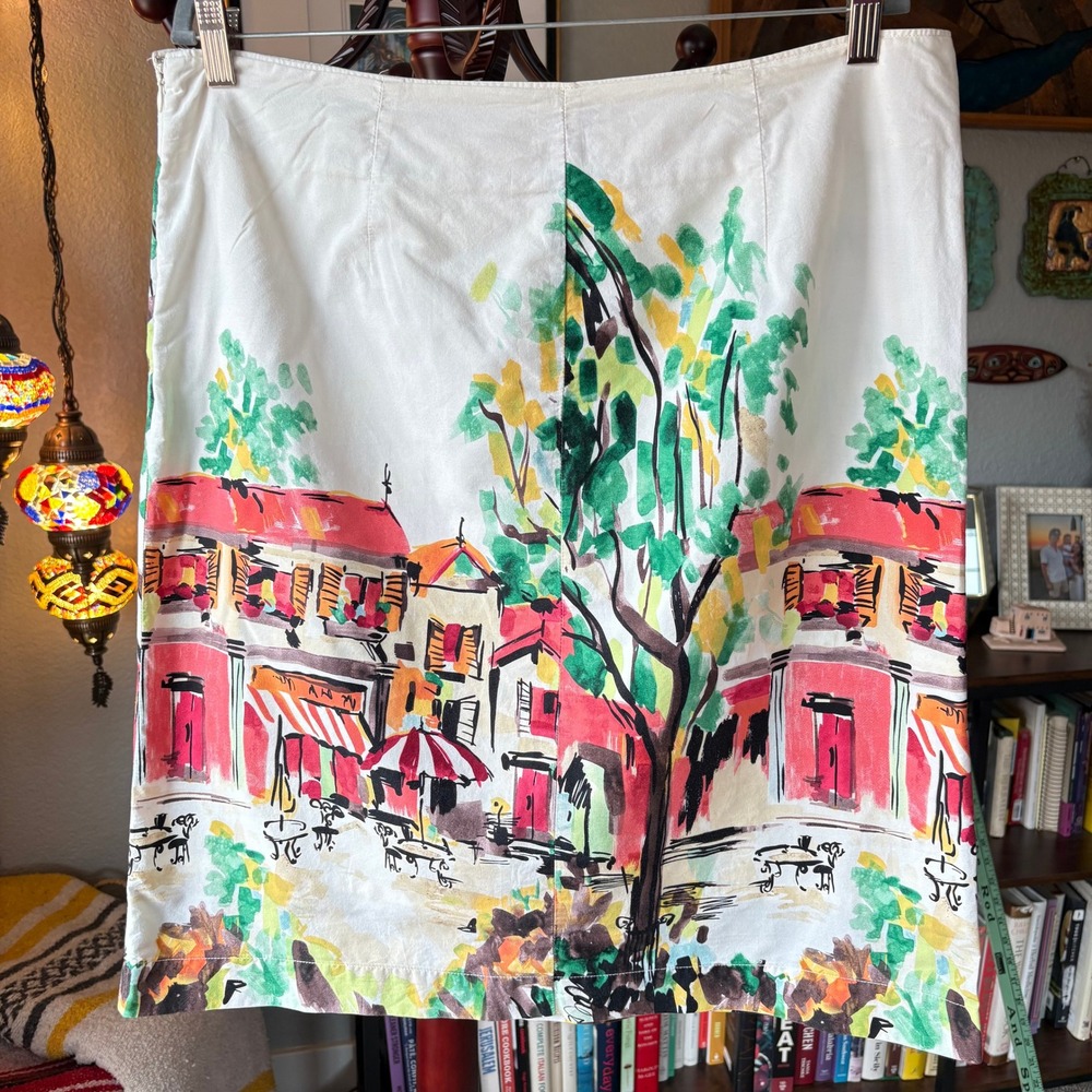 Bass Heritage Collection Scenic Skirt Sz 16 Lined Cotton Euro Village Skirt - Picture 3 of 6